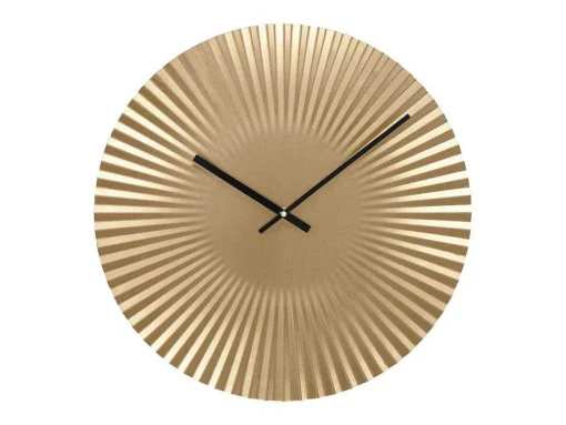 Design Wandklok - D. 50 Cm - Metaal - Goudkleurig - Felinar