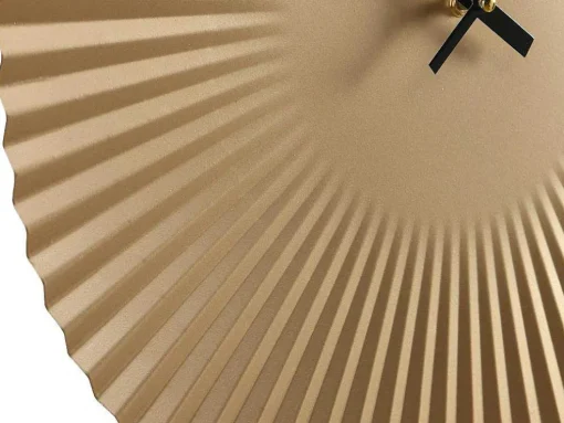 Design Wandklok - D. 50 Cm - Metaal - Goudkleurig - Felinar