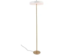 Design-Lamp Met Ledverlichting Van Metaal - D45 X H180 Cm - Goud En Wit - Vaughan