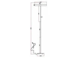 Design-Lamp Met Ledverlichting Van Metaal - D45 X H180 Cm - Goud En Wit - Vaughan