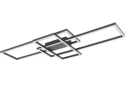 Design-Plafondlamp Met Ledverlichting Van Aluminium En Metaal - L104 X H42 Cm - Zwart - Harlow