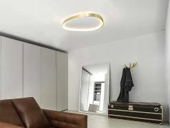 Design-Plafondlamp Met Variabele Ledverlichting - Aluminium En Metaal - D65 - Goudkleurig - Granby