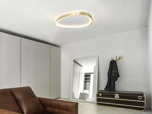 Design-Plafondlamp Met Variabele Ledverlichting - Aluminium En Metaal - D65 - Goudkleurig - Granby