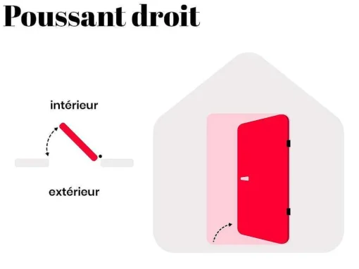 Deur Van Massief Staal En Inox H.207 X B.100 Cm Antraciet - Links Duwen - Naxara