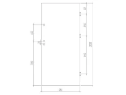 Deur Van Staal H.207 X B.100 Cm Wit - Links Duwen - Agueda