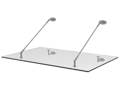 Deurluifel Van Roestvrij Staal 150 X 100 Cm Plat En Kantelbaar, Zilver - Rami