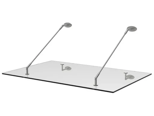 Deurluifel Van Roestvrij Staal 150 X 100 Cm Plat En Kantelbaar, Zilver - Rami