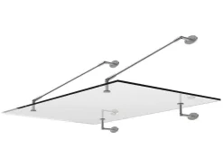 Deurluifel Van Roestvrij Staal 150 X 100 Cm Plat En Kantelbaar, Zilver - Rami