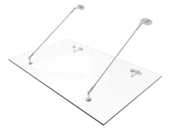 Deurluifel Van Roestvrij Staal 150 X 100 Cm Plat En Kantelbaar, Zilver - Rami