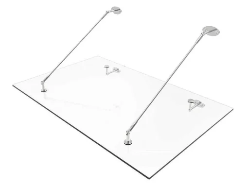 Deurluifel Van Roestvrij Staal 150 X 100 Cm Plat En Kantelbaar, Zilver - Rami