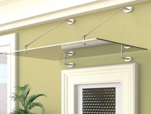 Deurluifel Van Roestvrij Staal 150 X 100 Cm Plat En Kantelbaar, Zilver - Rami