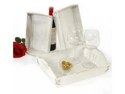 Dienblad Mcw-C50 Shabby Look (Set Van 3), Wit, Shabby