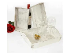 Dienblad Mcw-C50 Shabby Look (Set Van 3), Wit, Shabby