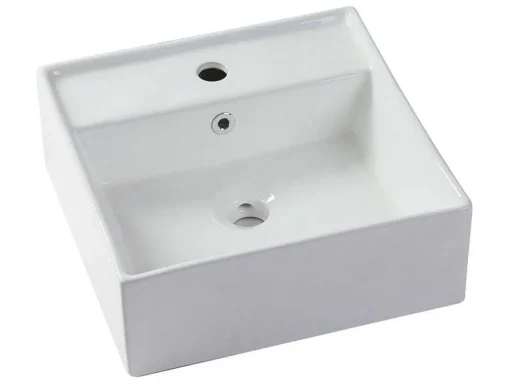 Donker Naturel En Wit Hangend Badkamermeubel Met Enkele Wastafel En Twee Lades - 94 Cm - Teana Ii