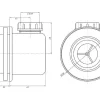 Douchebak Lyros Inclusief Sifon - 1600 X 800 X 40 Mm - Antraciet