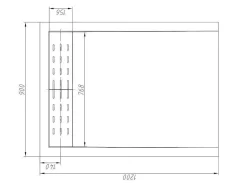 Douchebak Lyros Inclusief Sifon - 1200 X 900 X 40 Mm - Antraciet