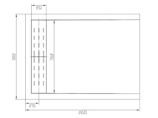Douchebak Lyros Inclusief Sifon - 1200 X 900 X 40 Mm - Antraciet