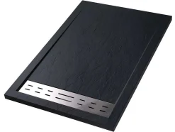 Douchebak Lyros Inclusief Sifon - 1600 X 800 X 40 Mm - Zwart