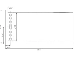 Douchebak Lyros Met Sifon Inbegrepen - 1600X800X40Mm - Wit