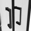 Douchecabine Kwart Cirkel - Aanpasbare Hoogte - L80 X B80 X H213/232 Cm - Zwart En Wit - Rovata