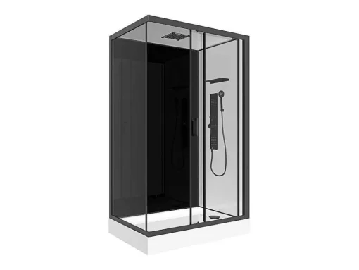Douchecabine Massagefunctie - Omkeerbare Installatie - L110 X B80 X H215 Cm - Fomira