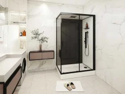 Douchecabine Massagefunctie - Omkeerbare Installatie - L110 X B80 X H215 Cm - Fomira