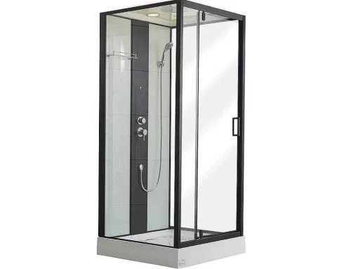 Douchecabine Met Massagestralen Primea - 2 Zones Met Massagestralen - L90 X D90 X H215 Cm - Tropische Regenfunctie En Handdouchekop