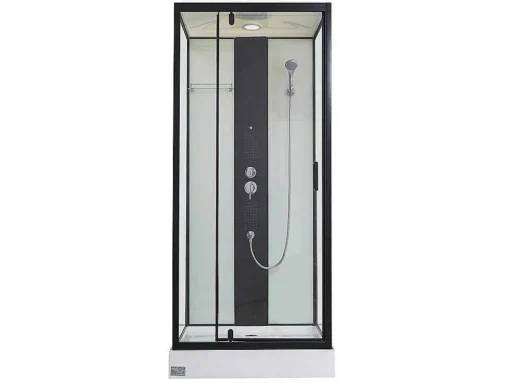 Douchecabine Met Massagestralen Primea - 2 Zones Met Massagestralen - L90 X D90 X H215 Cm - Tropische Regenfunctie En Handdouchekop