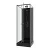 Douchecabine Met Omkeerbare Plaatsingsrichting En Aanpasbare Hoogte - Zwart - L90 X B90 X H213/232 Cm - Damilu