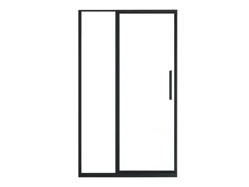 Douchedeur In Industriele Stijl - Zwart Mat - 120 X 195 Cm - Toroni