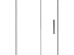 Douchedeur In Industriele Stijl - Chroom - 120 X 195 Cm - Toroni
