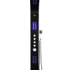 Douchekolom Felicita Met Thermostaatkraan, Balneotherapie En Led-Verlichting - 20*165Cm - Zwart