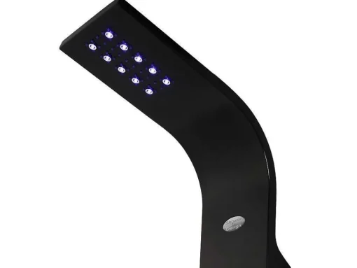 Douchekolom Felicita Met Thermostaatkraan, Balneotherapie En Led-Verlichting - 20*165Cm - Zwart