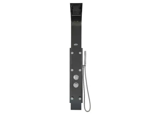 Douchekolom Met Massagestralen Evana - Zwart - 45 X 150 Cm