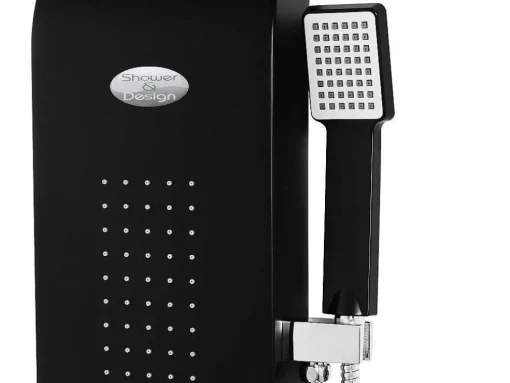 Douchekolom Met Massagestralen Kourbea - Zwart - 20 X 132 Cm