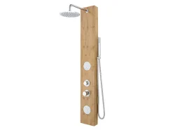 Douchekolom Met Massagestralen Solal Van Bamboe - 20 X 140Cm