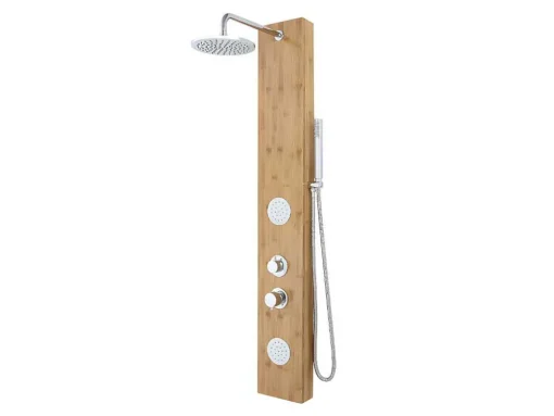 Douchekolom Met Massagestralen Solal Van Bamboe - 20 X 140Cm