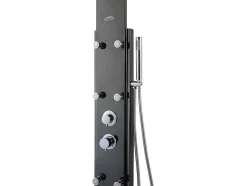 Douchekolom Met Massagestralen Evana - Zwart - 45 X 150 Cm