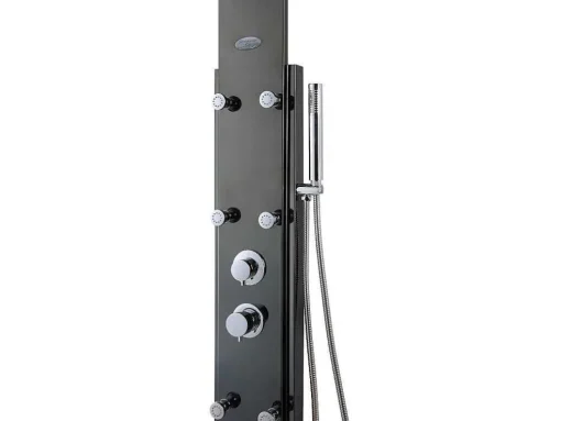 Douchekolom Met Massagestralen Evana - Zwart - 45 X 150 Cm