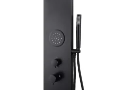 Douchekolom Met Massagestralen Jubida - Zwart - 20*130 Cm