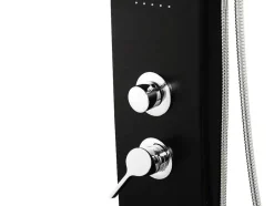 Douchekolom Met Massagestralen Kourbea - Zwart - 20 X 132 Cm
