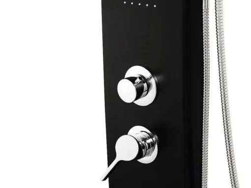 Douchekolom Met Massagestralen Kourbea - Zwart - 20 X 132 Cm