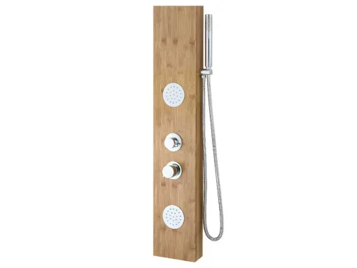 Douchekolom Met Massagestralen Solal Van Bamboe - 20 X 140Cm