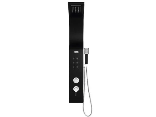 Douchekolom Met Massagestralen Kourbea - Zwart - 20 X 132 Cm