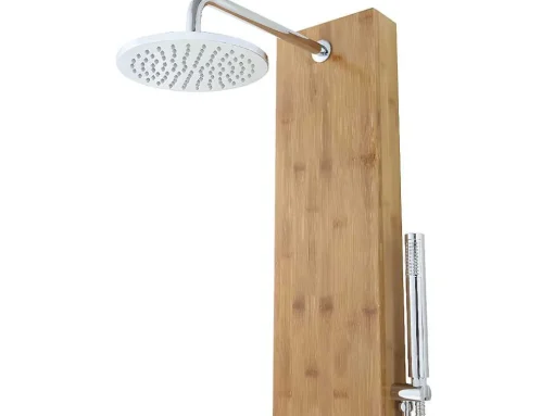 Douchekolom Met Massagestralen Solal Van Bamboe - 20 X 140Cm