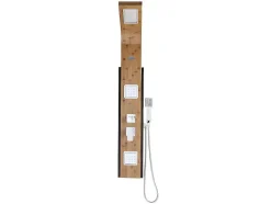 Douchekolom Met Massagestralen Dalima - Tropische Regen - Bamboepaneel - 22 X 145Cm