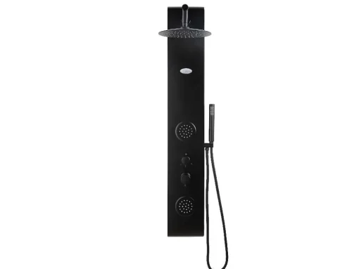 Douchekolom Met Massagestralen Jubida - Zwart - 20*130 Cm