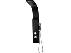 Douchekolom Met Massagestralen Kourbea - Zwart - 20 X 132 Cm