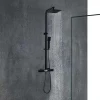 Douchekolom Peneda Van Mat Zwart Roestvrij Staal - 125 Cm
