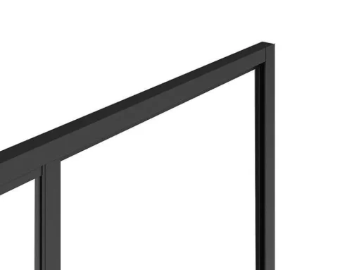 Doucheschuifdeur In Industriele Stijl - Zwart Mat - 120 X 195 Cm - Toroni